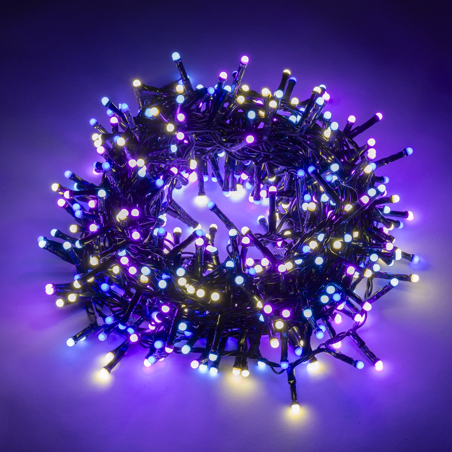 DICTROLUX - Catena Luminosa 500 LED Multicolor Candy Soft MiniPearl 12,5 metri